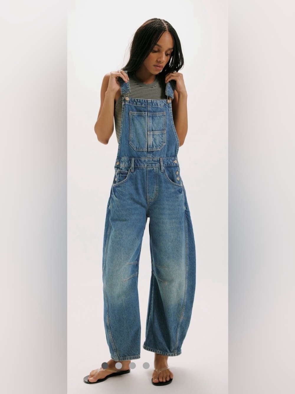We The Free Good Luck Barrel Overalls size XL in Ultra Light Beam